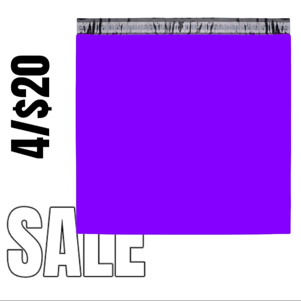 24x24 XXL Purple Poly Mailers Shipping Mailers Large 24” Mailer Jumbo (5 pack)